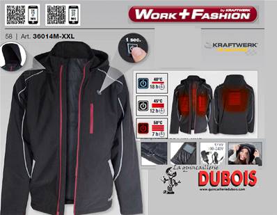 Veste chauffante batt. 12 V Li-Poly S