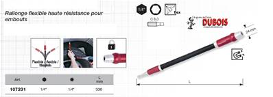 Rallonge flexible pour embouts 1/4"