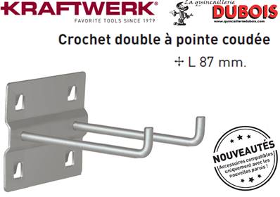 Double crochet, 87 mm, à pointe repliée