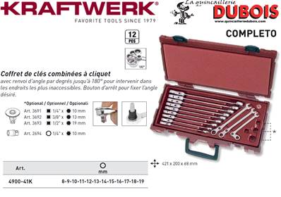 Coffret clés mixtes >< CK COMPLETO 12 p. promotion