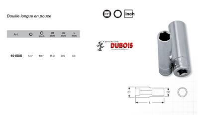 Douille extra longue 1/4" 1/4"