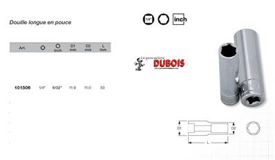 Douille extra longue 1/4" 9/32"