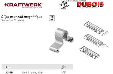 Clips de rail magn. MAGALU 1/2", en gros