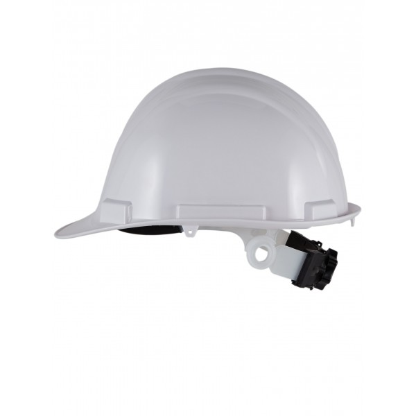 Casque de chantier avec cremaillere blanc