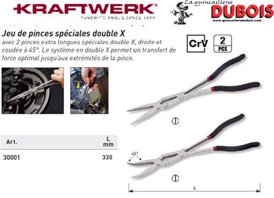 Jeu de 2 pinces spéciales double X KRAFTWERK 30001