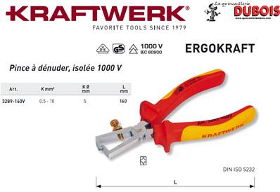 Pince à dénuder VDE 160mm ergokraft