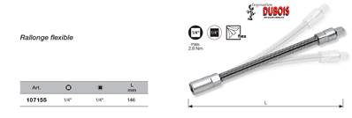 Rallonge flexible 1/4" 150 mm