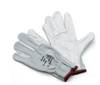 Paire de gants fleur bovin dos croute elactique taille 9