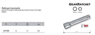 Rallonge 150 mm pour 30 mm GearRatchet KRAFTWERK 617150