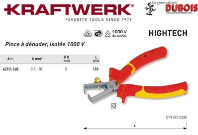 Pince à dénuder VDE KW hightech 160 mm