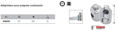 Adaptateur 3/8" pour poignée coulissante