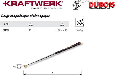 Doigt magnétique téléscopique 2 kg
