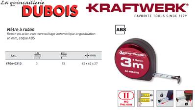 Mètre à ruban 3 m x 13 mm