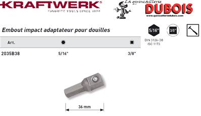 Adaptateur d'embouts 3/8"