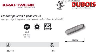 Emb.Rési-six p.cr.1/4" 25mm 2.5mm 5pcs