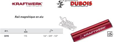 Rail magnétique en alu 115 mm MAGALU