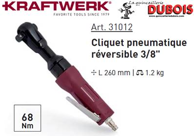 Cliquet réversible pneumatique 3/8"