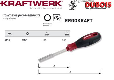 Tournevis porte-outils univ. 5/16"