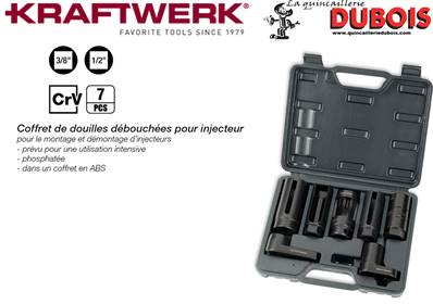 Coffret 7 douilles déb. injecteurs KRAFTWERK 30639
