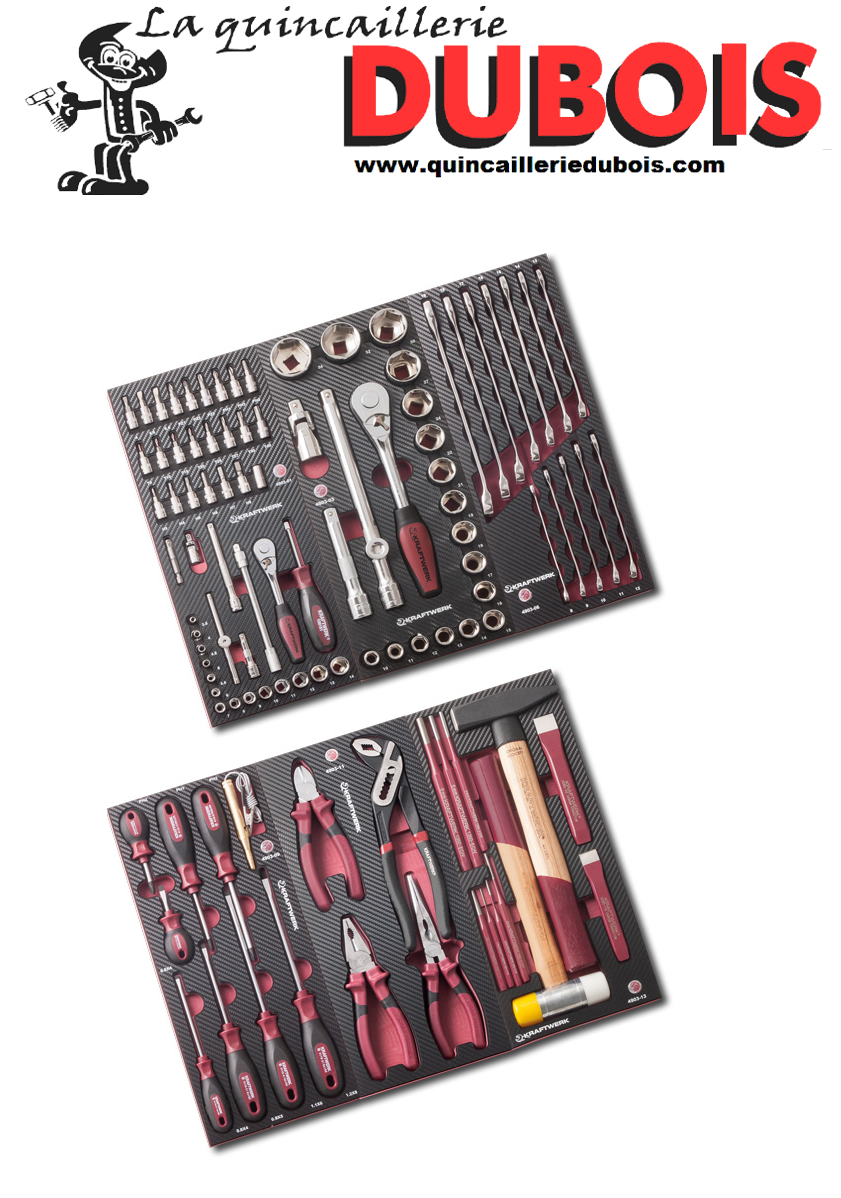 Ass. d'outils EVA3 104 p. 2x3 tiroirs