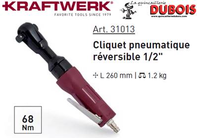 Cliquet réversible pneumatique 1/2"