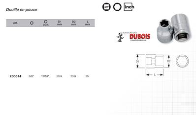Douille 3/8" 11/16"