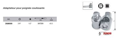 Adaptateur poignée coulissante 1/2"