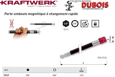 Porte-embouts magn. rapide 300 mm