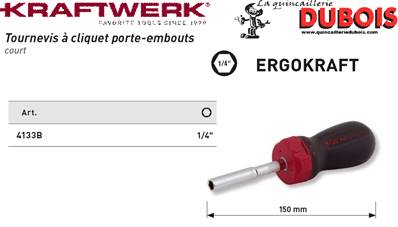 Tournevis à cliquet porte-embouts