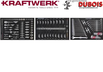 Assortiment d'outils, EVA, 60/40, 1/4"+ 3/8"+ 1/2", 304 pcs. KRAFTWERK PROMOTION