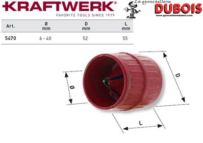 Ebavureur pour tubes Ø 6-40 mm