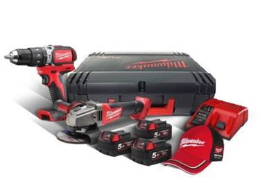 Perçeuse M18BLPD+meuleuse M18CAG125X avec 3  bat 5 Ah + charg Milwaukee