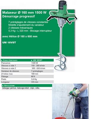 Malaxeur 160mm 1500 Watts PROMO hitachi