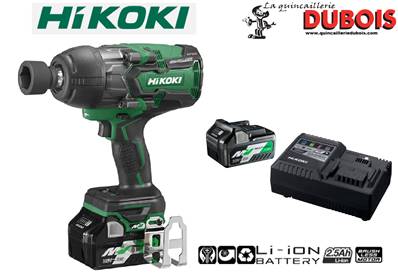 Clé à choc 36/18 volts 2.5/5Ah 1100 Nm en coffret PROMO Hitachi WR36DBWRZ