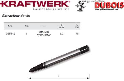 Extracteur de vis No. 3 M11-M14