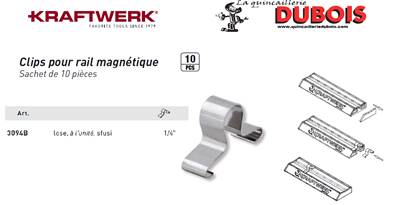 Clip de rail magn. MAGALU 1/4", en gros
