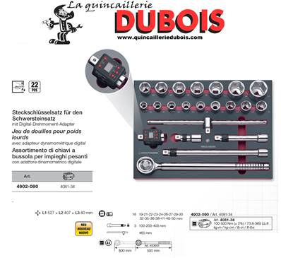Jeu de douilles EVA 3/4" 21p.+4081-34 promotion